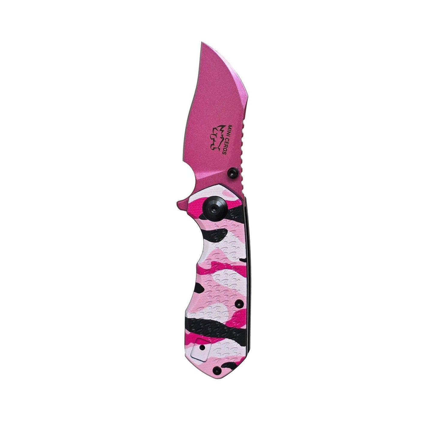 MUCITUP Mini Ceros Folding Pocket Knife - Pink Camo