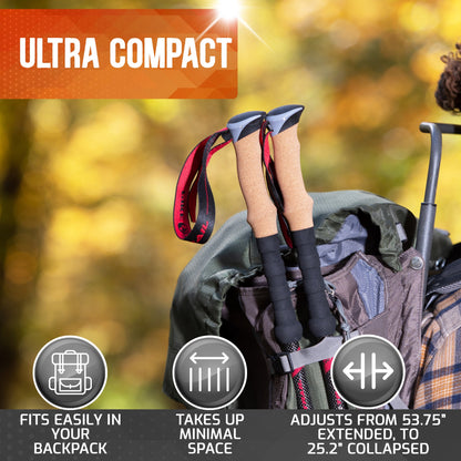 Pike Trail Adjustable Carbon Fiber Trekking Poles