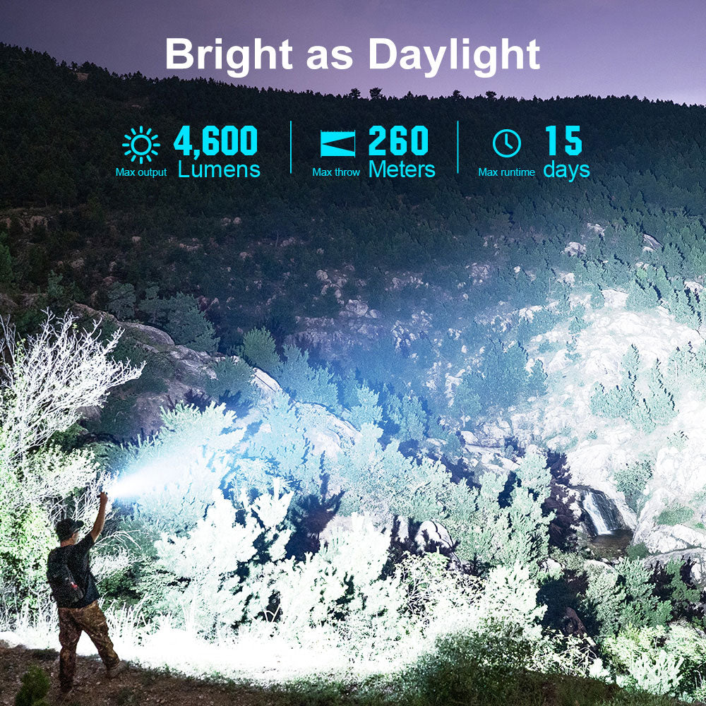 Olight Seeker 4 Pro Rechargeable Flashlight - 4,600 Lumens