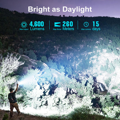 Olight Seeker 4 Pro Rechargeable Flashlight - 4,600 Lumens