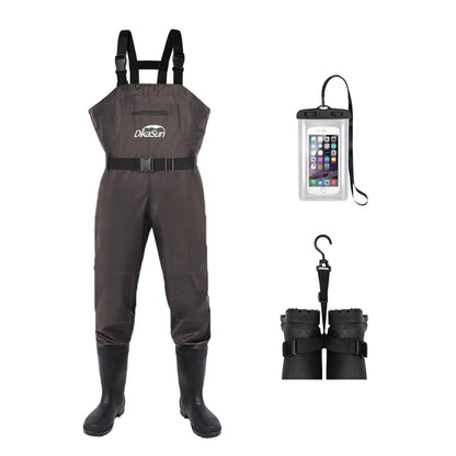 DikaSun Lightweight Bootfoot Chest Waders - Brown