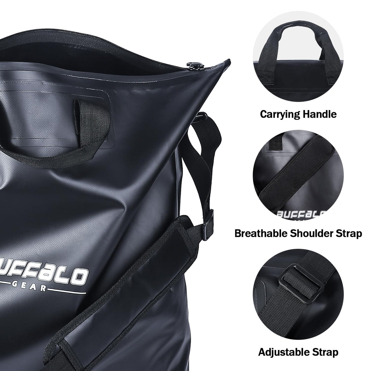 25" Waterproof Fish Bag with Aerator Pocket