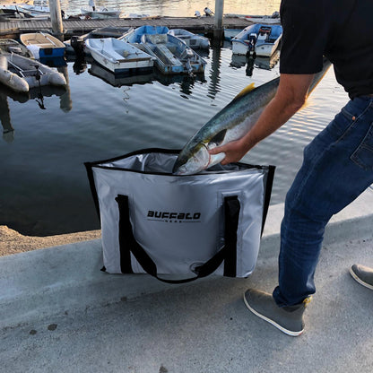 27QT Insulated Fish Cooler Bag with Flat Bottom