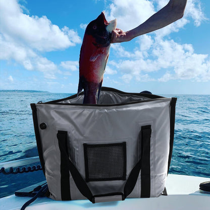 27QT Insulated Fish Cooler Bag with Flat Bottom