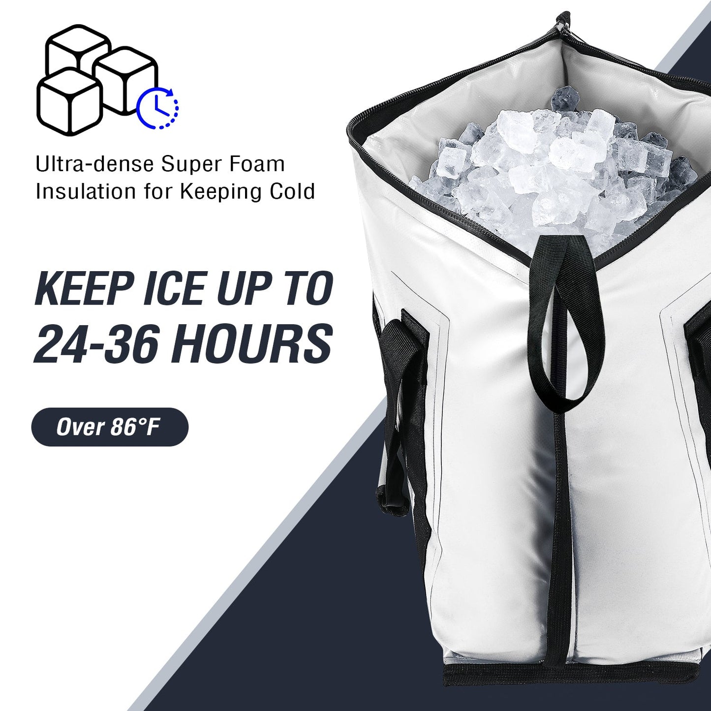 45QT Fish Cooler Bag with Flat Bottom