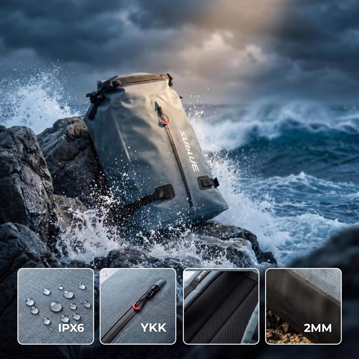 SUBLUE Waterproof Backpack 52L