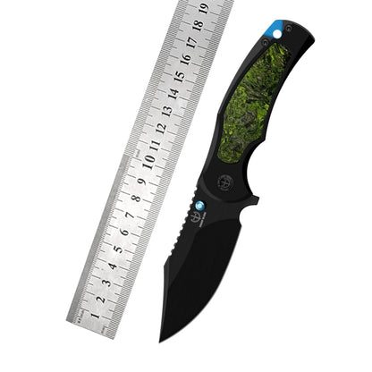 Sharp Blade 14C28N Titanium and Carbon Fiber Folding Knife
