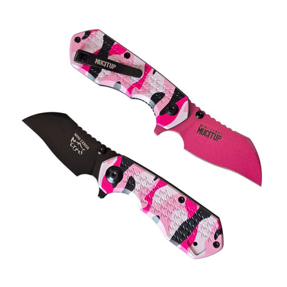 MUCITUP Mini Ceros Folding Pocket Knife - Pink Camo