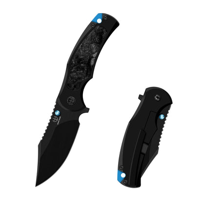Sharp Blade 14C28N Titanium and Carbon Fiber Folding Knife