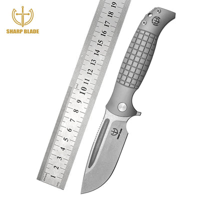 Sharp Blade 14C28N Titanium Folding Pocket Knife
