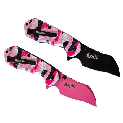 MUCITUP Mini Ceros Folding Pocket Knife - Pink Camo