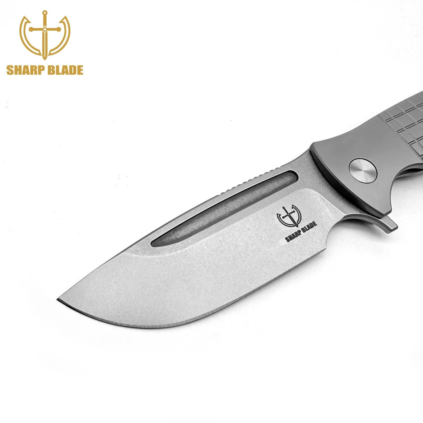 Sharp Blade 14C28N Titanium Folding Pocket Knife