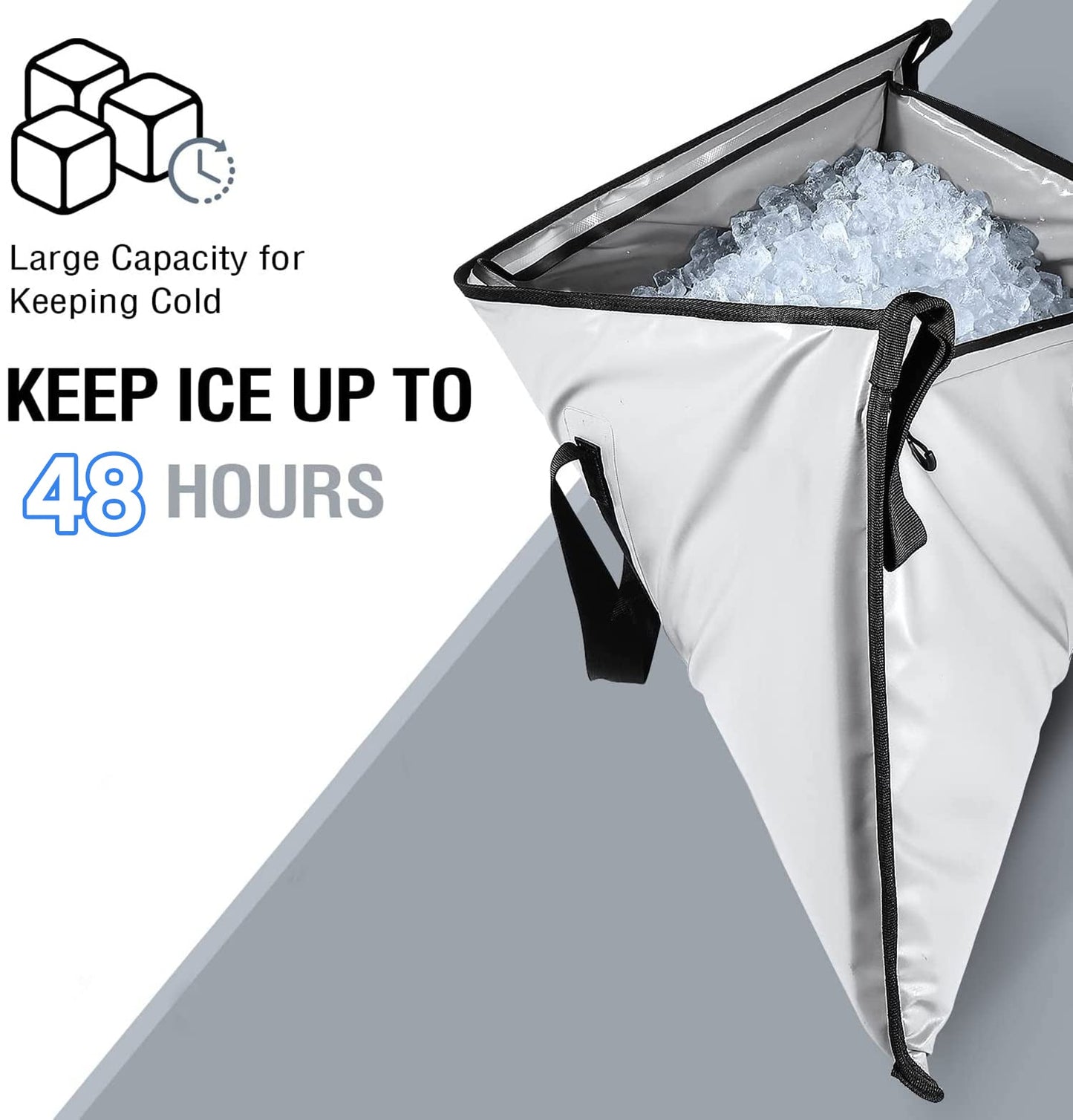 40 x 18 in Insulated Fish Cooler Bag with Waterproof Zipper