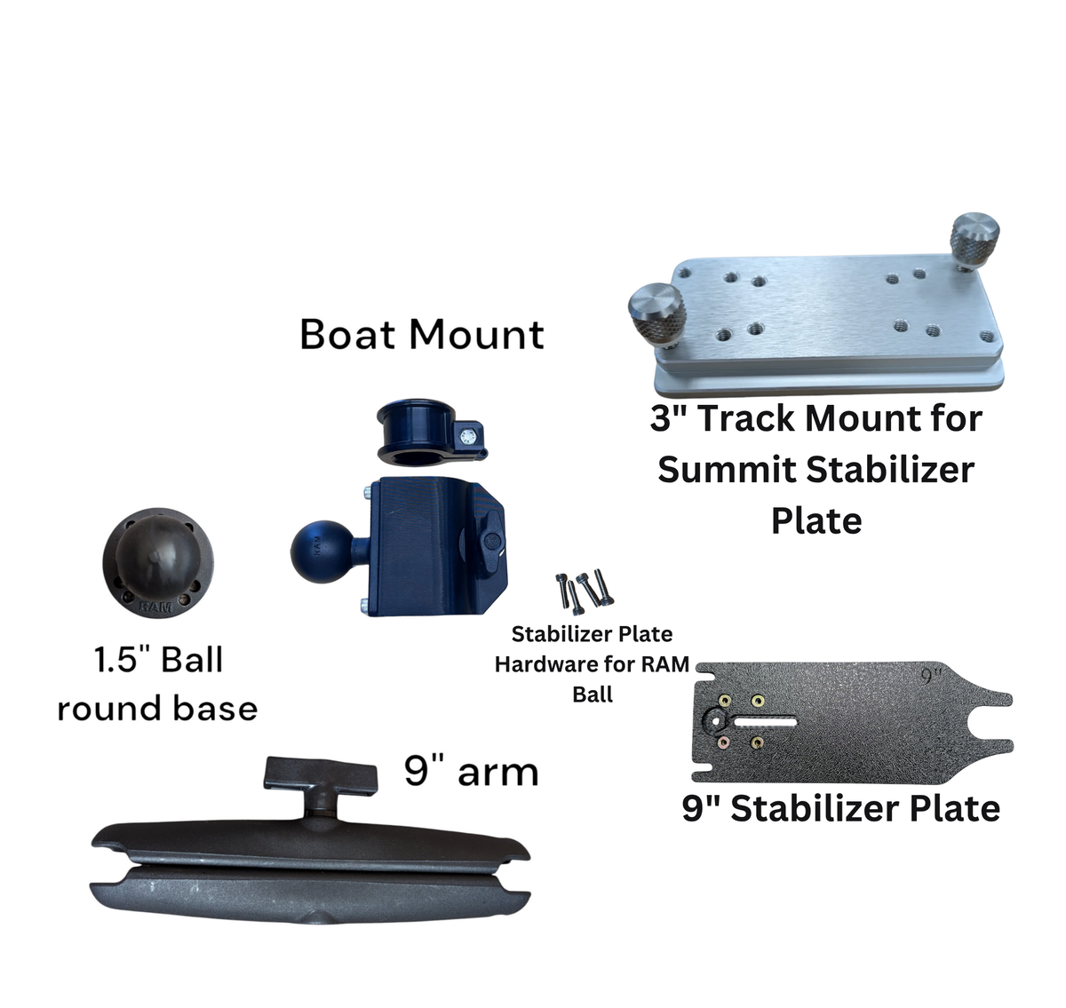 Summit 3" Track Boat Mount Kit