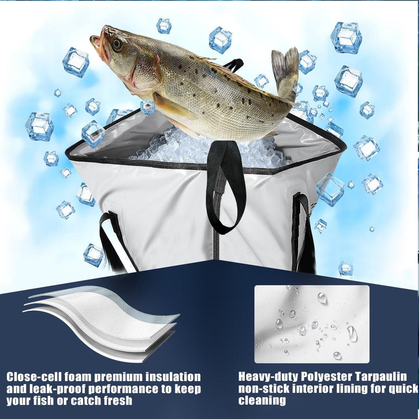 48 x 18 in Insulated Fish Cooler Bag