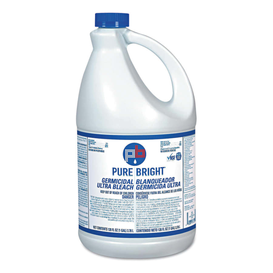 Liquid Bleach, 1 gal, Bottle, 6%