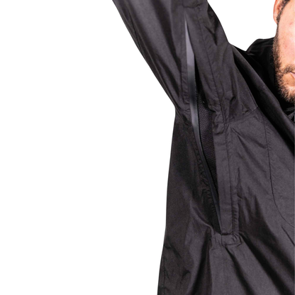 Dry Pocket Black Fin Rain Jacket with Waterproof Pocket