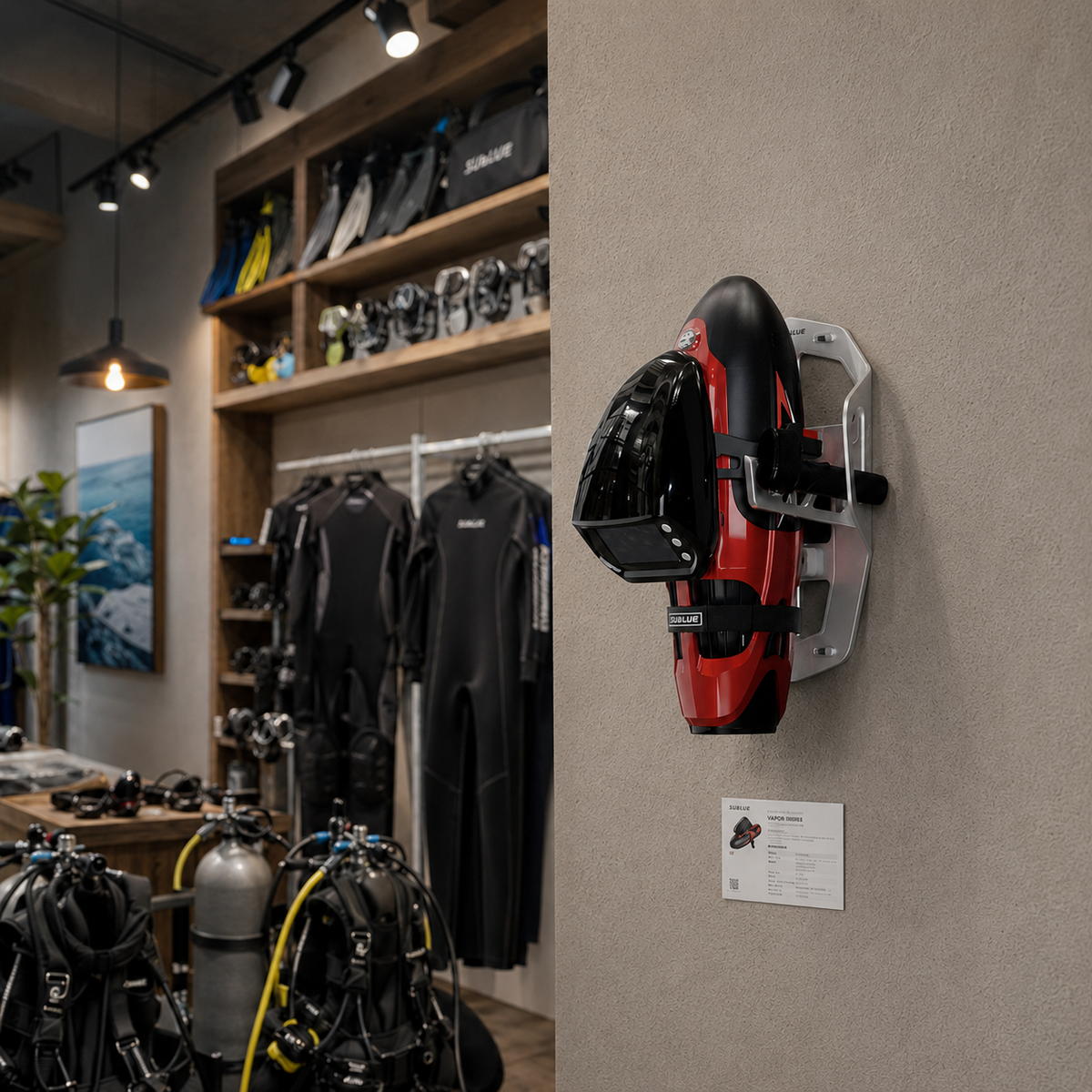 SUBLUE VAPOR / VAPOR Pro Wall-Mount Rack