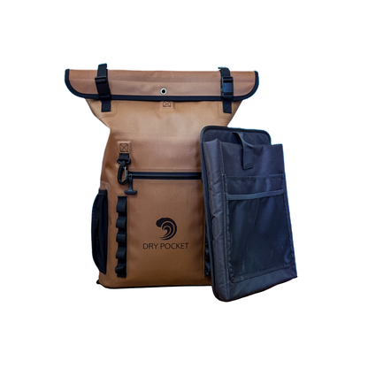 Dry Pocket Waterproof Floating Backpack Dry Bag - Coyote Brown