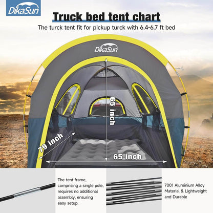 DikaSun Pickup Truck Bed Tent with Awning