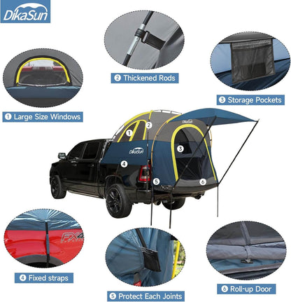 DikaSun Pickup Truck Bed Tent with Awning