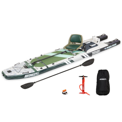 The FS1210 FishSUP™ Inflatable Fishing Stand-Up Paddleboard - Swivel Seat Fishing Rig Package