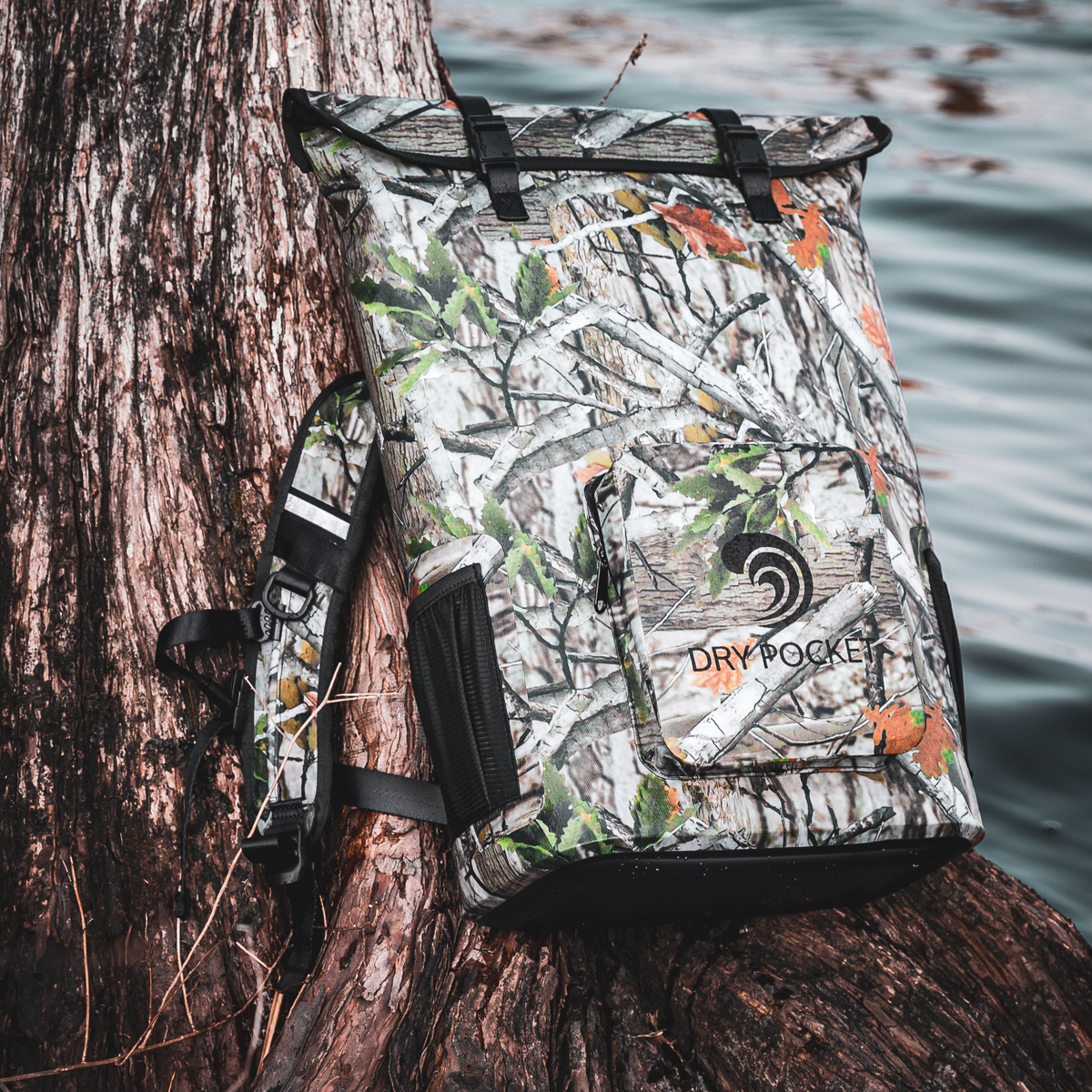 Dry Pocket Waterproof Floating Backpack Cooler - Forest Camo