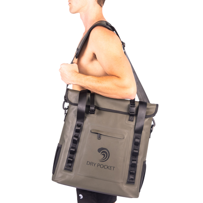Dry Pocket Waterproof Floating Tote Cooler - Hunter Green