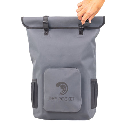 Dry Pocket Waterproof Floating Backpack Dry Bag - Grey