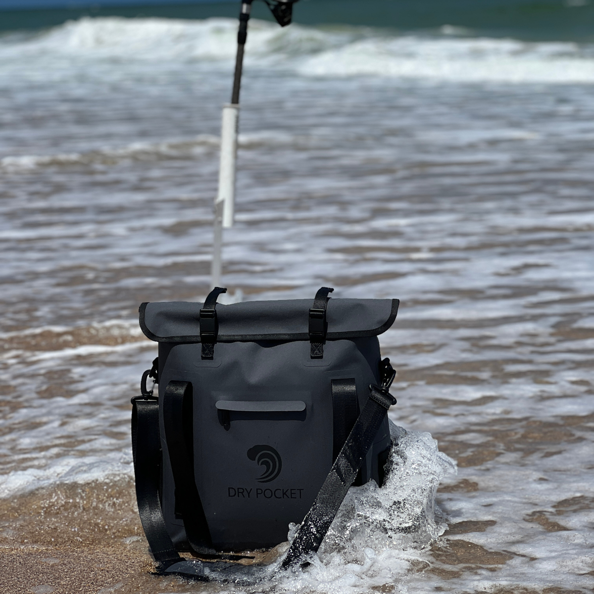 Dry Pocket Waterproof Floating Tote Cooler - Dark Grey