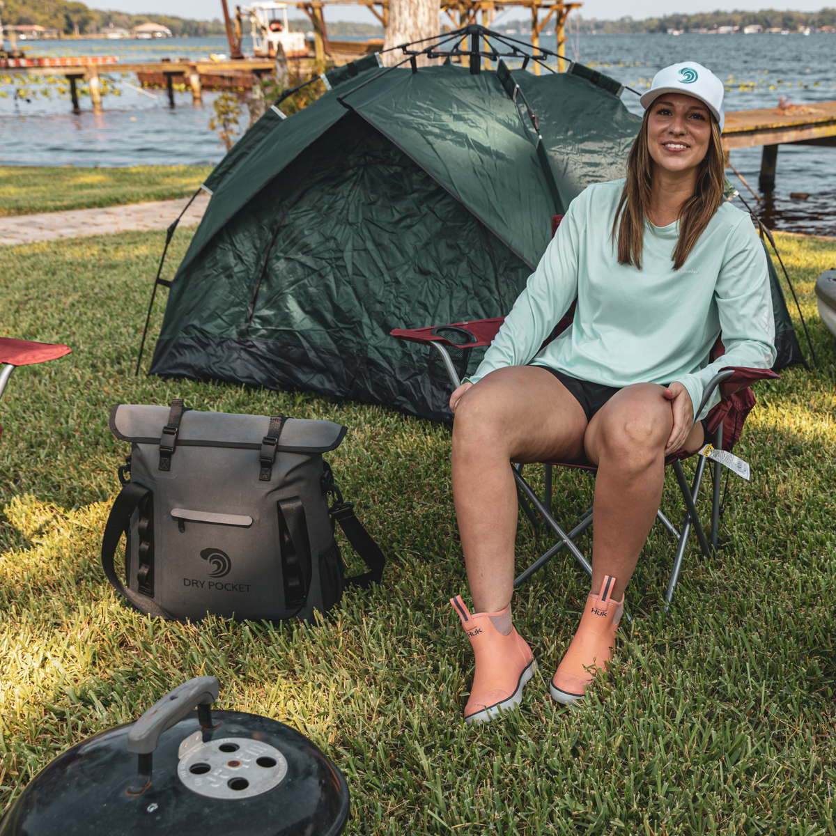 Dry Pocket Waterproof Floating Tote Cooler - Dark Grey