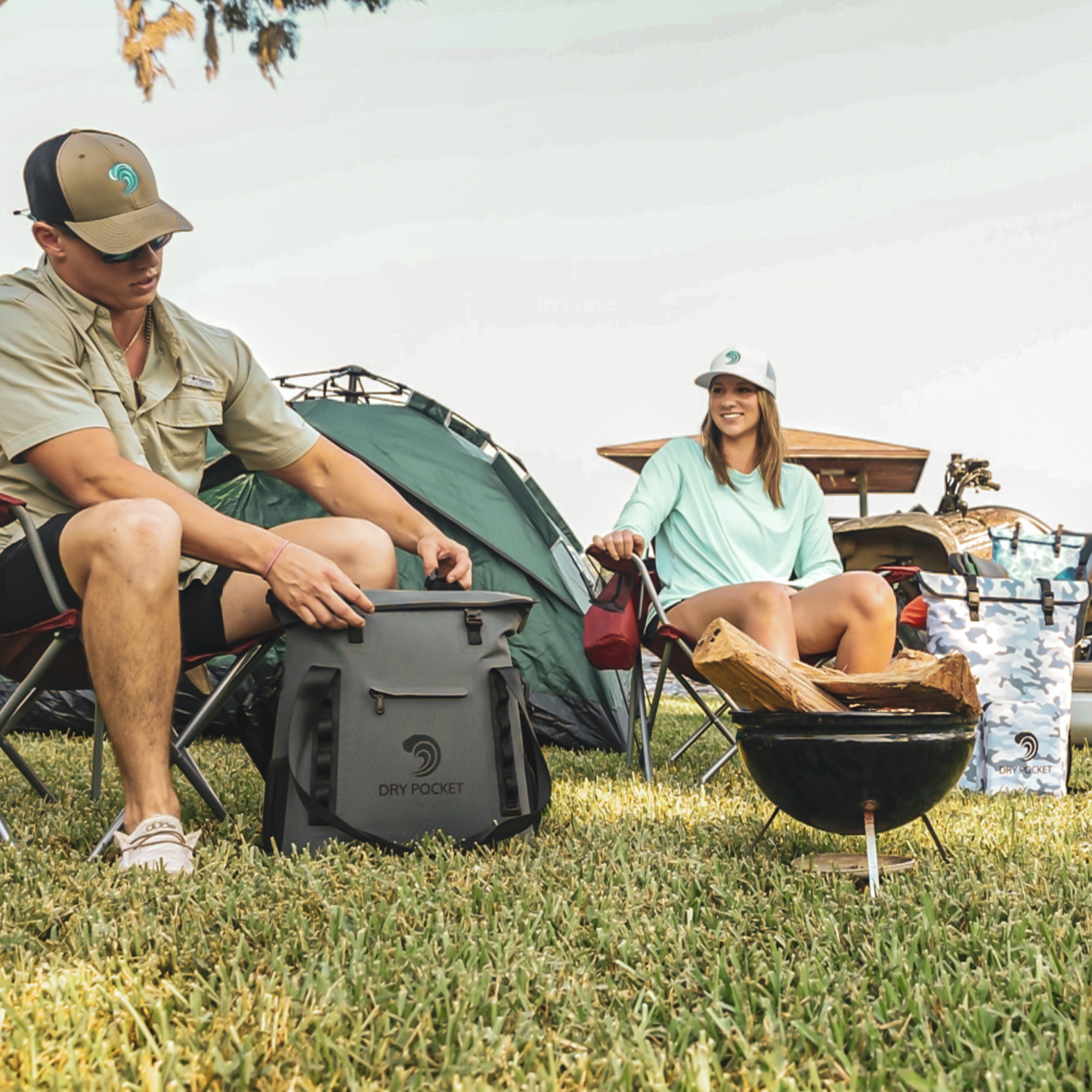 Dry Pocket Waterproof Floating Tote Cooler - Dark Grey