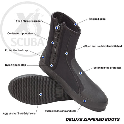 XS Scuba 6.5mm Deluxe Zipper Boots