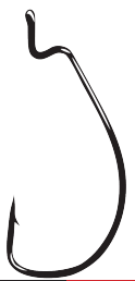 Worm Hooks, Offset Shank, EWG - NS Black