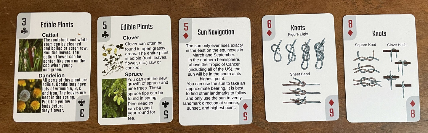 Life in a Pack Survival Playing Cards