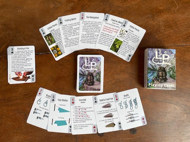 Life in a Pack Survival Playing Cards