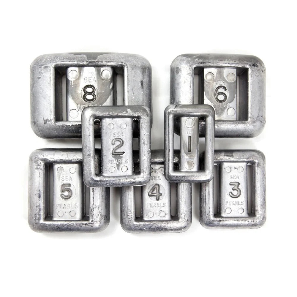 Sea Pearls Lace-Thru Uncoated Lead Dive Weights