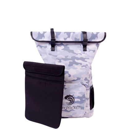 Dry Pocket Waterproof Floating Backpack Dry Bag - Snow Camo