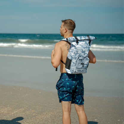 Dry Pocket Waterproof Floating Backpack Dry Bag - Snow Camo