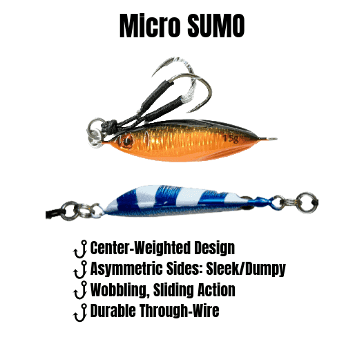 Sumo & Mercenary Micro Slow Pitch Jig – 4-Pack – 10g & 15g