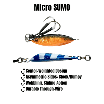 Sumo & Mercenary Micro Slow Pitch Jig – 4-Pack – 10g & 15g
