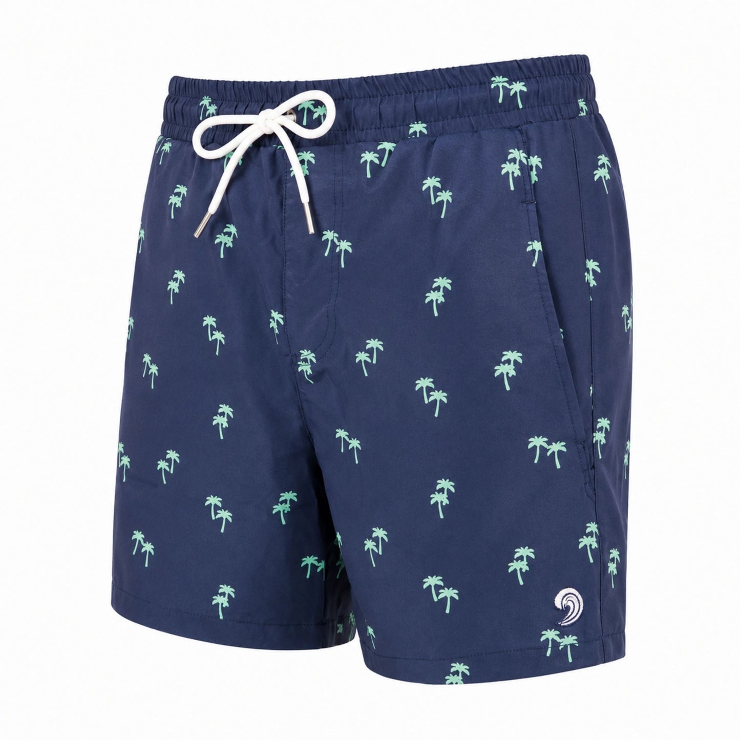 Dry Pocket Tropical Trees - Swim Shorts with Waterproof Pocket