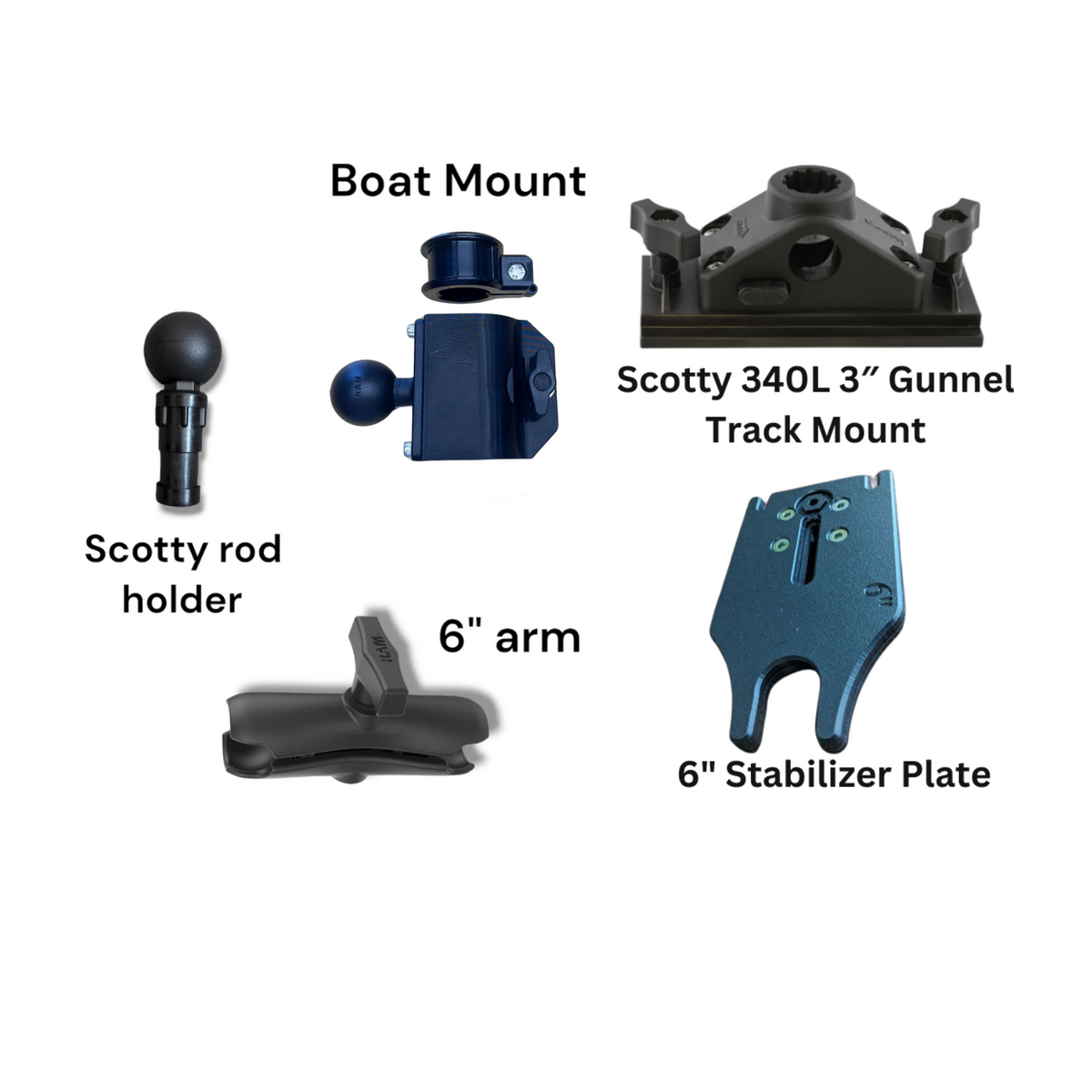 Scotty 3" Track Mount Kit