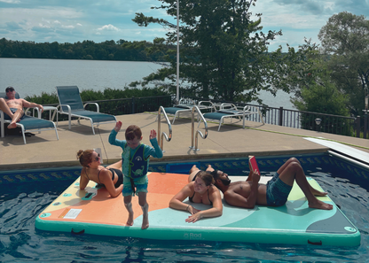 RadPadz® Cannonballer – Abstract | 6'x12' Inflatable Dock Platform