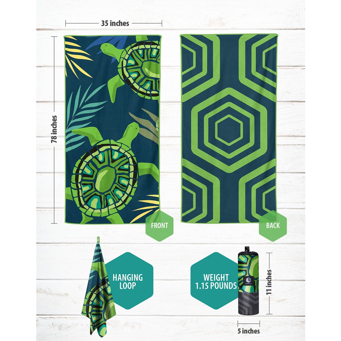 VENTURE 4TH Oversized Microfiber Beach Towel