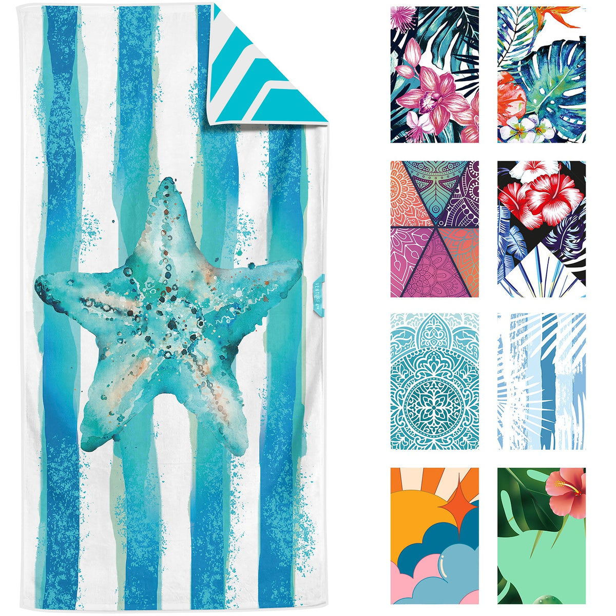 VENTURE 4TH Oversized Microfiber Beach Towel