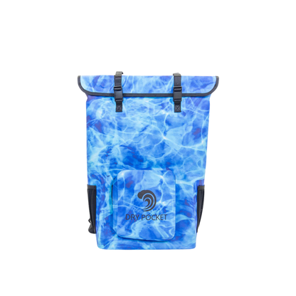 Dry Pocket Waterproof Floating Backpack Cooler - Ocean Blue