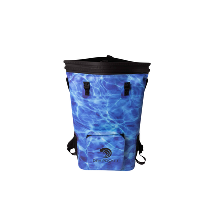 Dry Pocket Waterproof Floating Backpack Cooler - Ocean Blue
