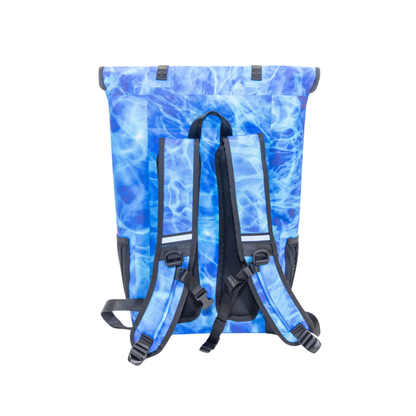 Dry Pocket Waterproof Floating Backpack Cooler - Ocean Blue