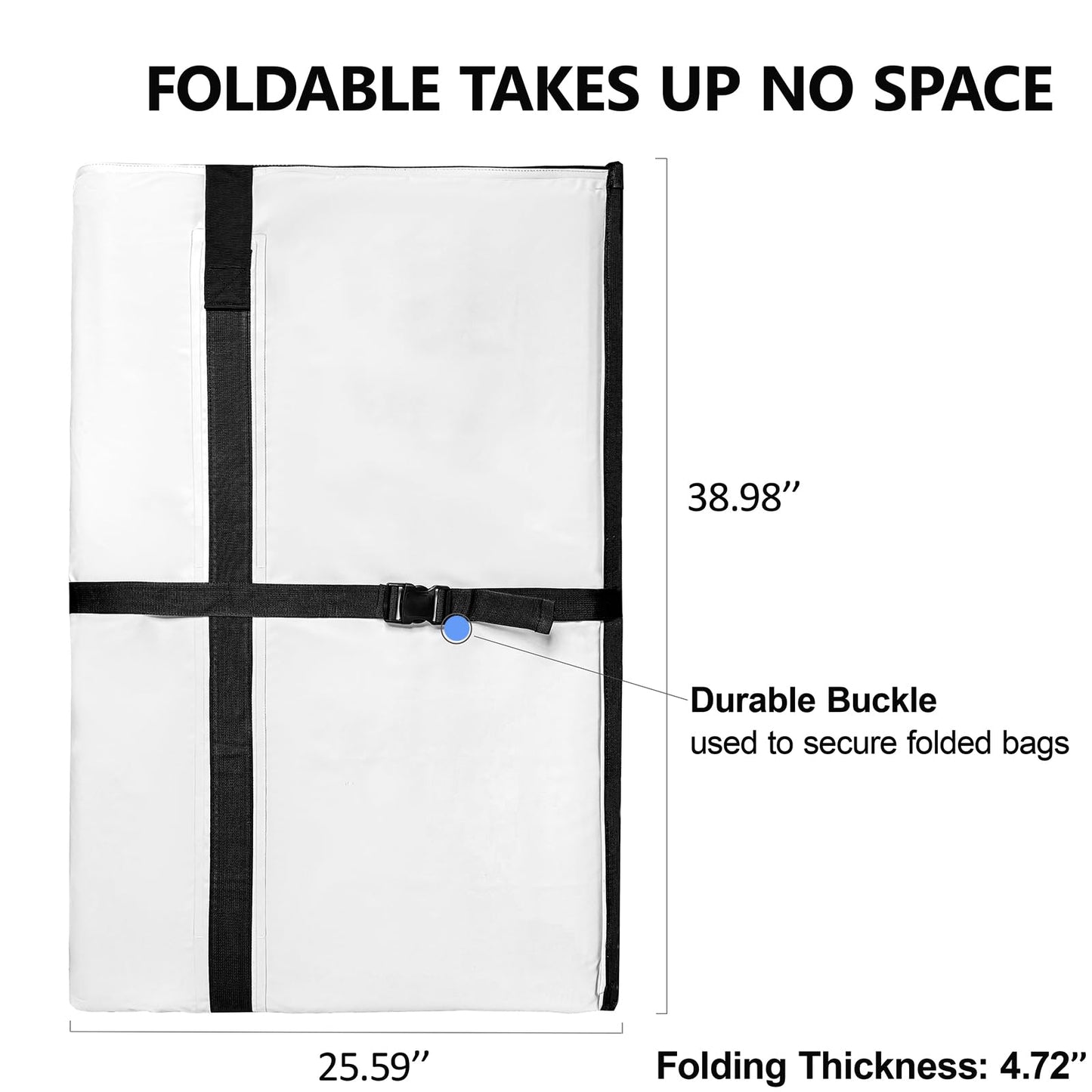 80 x 40 in Fish Cooler Bag with Waterproof Zipper